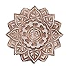 Set of 2 Wooden Trivets for Hot Dishes Pots and Pans Tea Pot Holders Nonslip Heat Resistant Kitchen Counter Accessories 8 Diameter Mandala Design Design 2