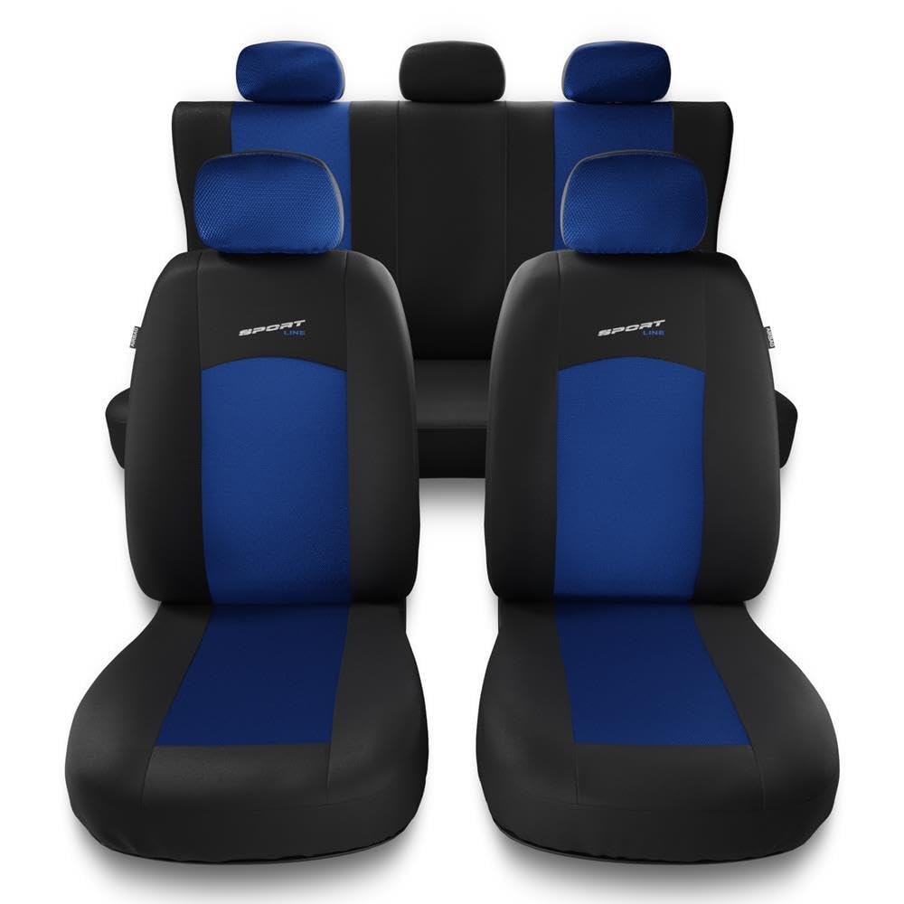 Mossa Fundas Asientos Coche aptas para Fiat Panda II III 2003-. S-BL | Hatchback