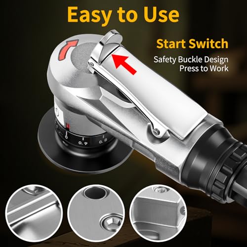 Image of Pneumatic Chamfering Tool, 30000 RPM Air Chamfer Tool with 6 Bearings & Complete Screw Kit for Deburring & Beveling, Includes 8 C & 6 R Blades, 45, 1 /4 inch Air Inlet for Metal, Wood, PVC, Acrylic
