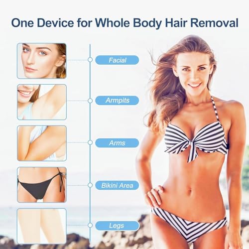 Gransumr Laser Hair Removal Device IPL Hair Removal Permanent for Women at-Home, Painless Laser Hair Remover Whole Body Armpits Back Legs Arms Face Bikini Line Model Name1 の商品画像 2