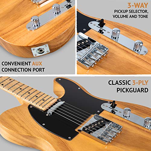 image for LyxPro 30” Electric Telecaster Guitar | Solid Full-Size Paulownia Wo