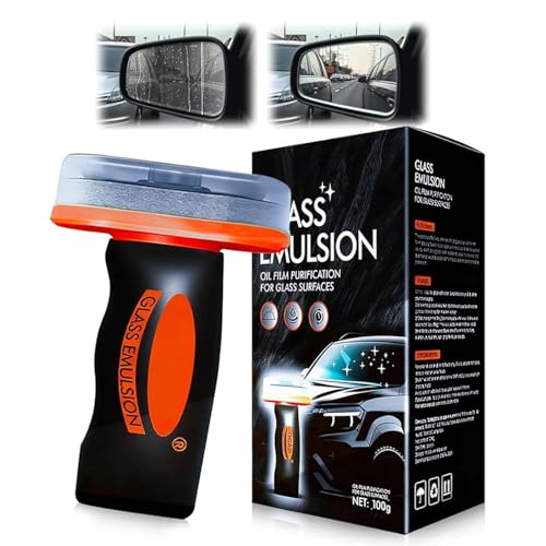 Hand-Held Glass Emulsion Cleaner, Q4 Glass Guard, Ölfilm Entferner für Auto windschutzscheibe, Oil Film Cleaning Brush, for Windows, Mirrors Surfaces