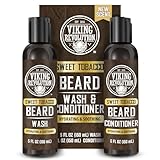 Viking Revolution Beard Wash and Beard Conditioner for Men with Argan Oil and Jojoba Oil - Beard...