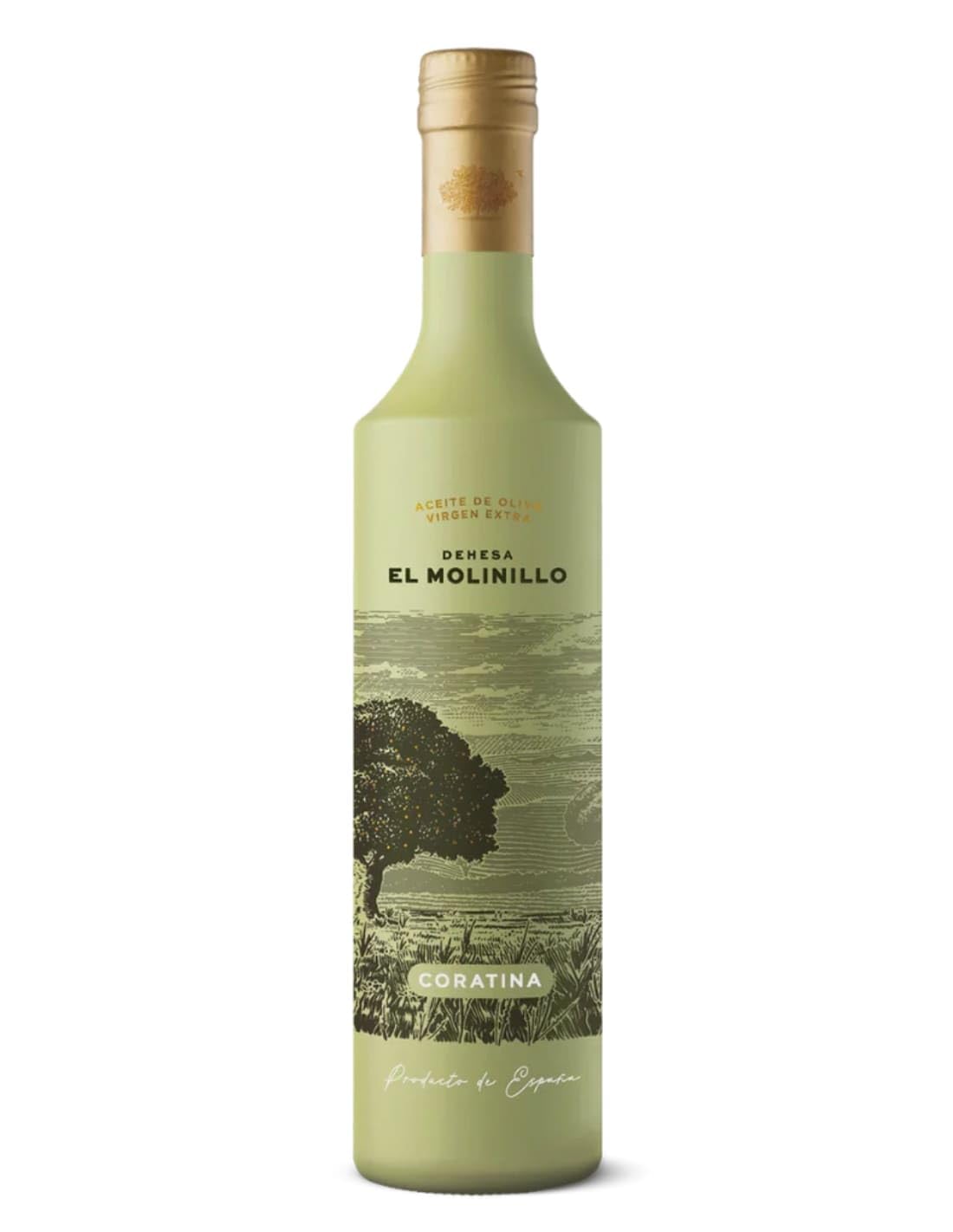 Dehesa El Molinillo | Extra za oliwa z oliwek odmiany Coratina - 500 ml szklana butelka.