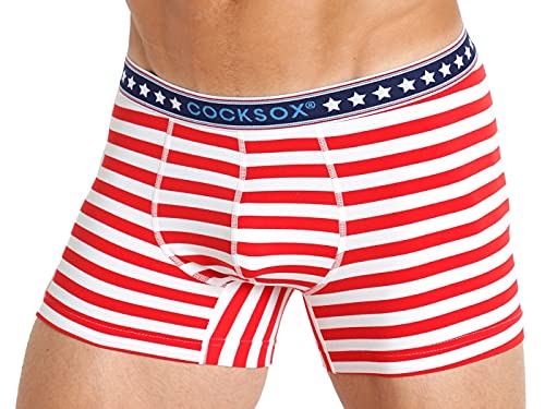 Cocksox American Collection Contour Pouch Boxer Brief CX12 (Large, Liberty Stripe)