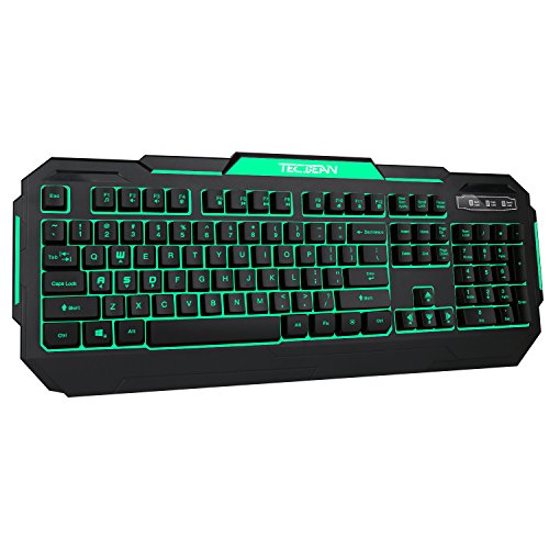 TEC.BEAN 7 Colori retroilluminato Gaming Keyboard USB Wired - UK Layout