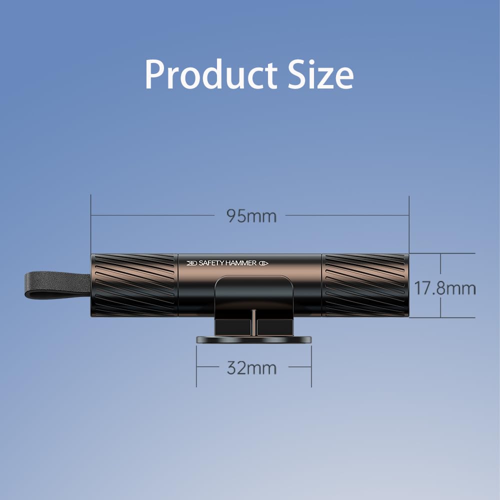 EWUVP Safe Hammer, 2pcs Window Breaker for Car, Car Hammer Seatbelt Cutter Car Window Breaker Tool Emergency Escape Tool, Glass Breaker Life Hammer Car Escape Tool and Seatbelt Cutter (Black+red)