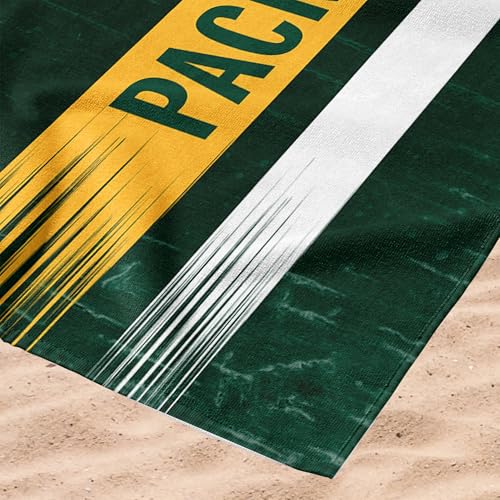 Image of Northwest NFL Green Bay Packers Microfiber Beach Towel, 30 x 60 Inches - Quick Dry, Sand Resistant, Lightweight, Highly Absorbent, Blitz Design