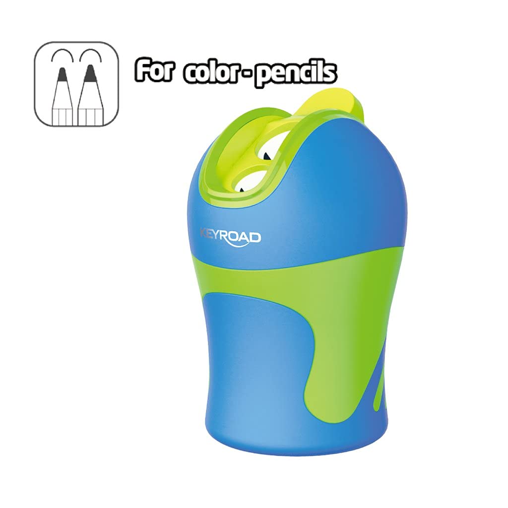 KEYROAD Double Pencil Sharpener - 2 Pack, Ergonomic Design For Thin & Thick Pencils, Mixed Colors - View #6