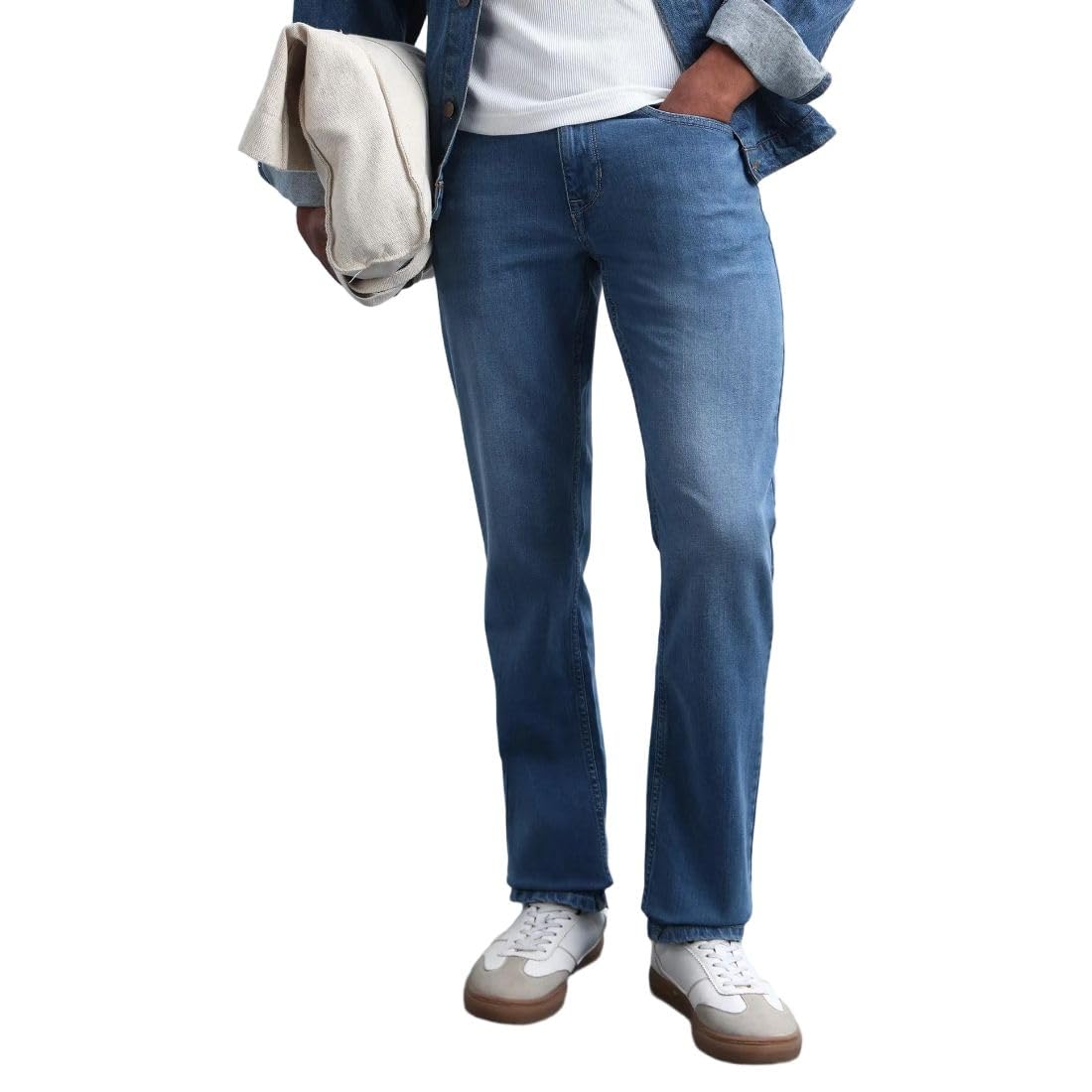 flying machine Men's Slim Straight Fit Jeans| Solid | Mid Rise | Stretchable | Jeans for Man-picture-32