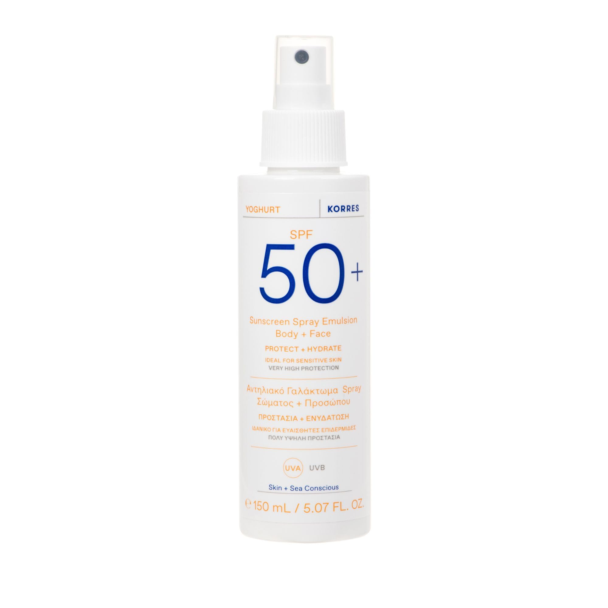 KORRES Yoghurt Sunscreen Spray SPF50+ For Body + Face 150ml