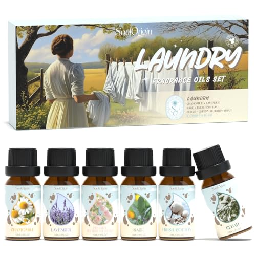 Soulorigin Laundry Fragrance Oils Set, Essential Oil for Diffuser, Aromatherapy