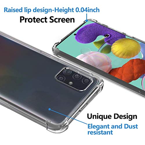 Image of REALCASE Samsung Galaxy A51 Back Cover, Rubber Crystal Clear Transparent Bumper Case for Samsung Galaxy A51