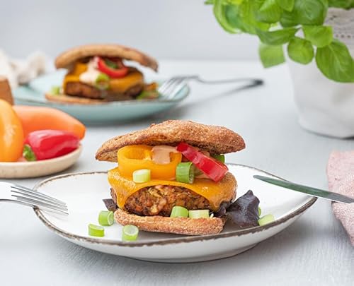 Mestemacher High Protein Toastbrötchen, ballaststoffreich, vegan, Eiweiß Lieferant zum Toasten, für Diabetiker geeignet, vorgeschnitten, 8 Scheiben/4 Stück, 260 g
