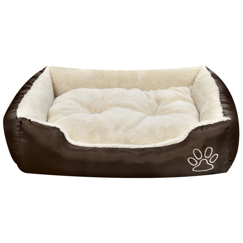 Cama cálida para perros con cojín acolchado S marrón beige, antideslizante, impermeable, lavable, suave para perros y gatos, ideal como cama para dormir, canasta para perros, cama o cuna de
