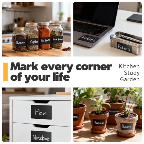 JIEHENG-180Pcs-Chalkboard-Labels-for-Jars-Waterproof-Reusable-Blackboard-Stickers-with-1-Liquid-Chalk-Markers-Kitchen-Organization-Labels-Removable-Black-Rectangle