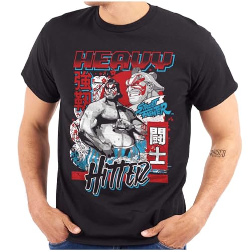 Street Fighter E Honda Heavy Hitter Graphic T Shirt Men or Women Black