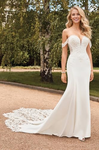 Wedding Dresses for Bride 2025 Lace Boho Mermaid Bridal Gowns for Bride Beach Wedding4