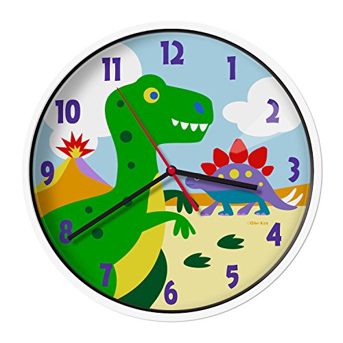 Wildkin Kids Wall Clock for Boys and Girls, Features Silent Quartz Movement, Glass