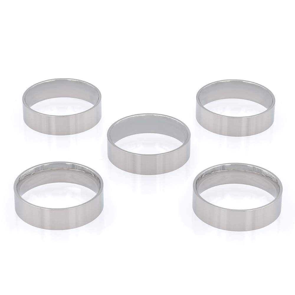 Wapiti Designs Ring Core for Wood Turning (6mm Stainless Steel - 5 Pack, 5)