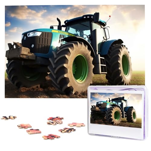 Cadeau anniversaire personnalisé : puzzle tracteur en bois 1000 pièces