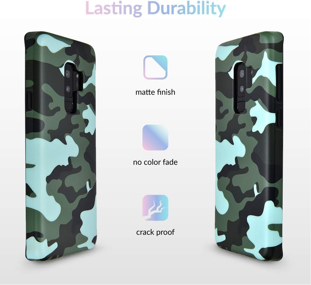 Bеѕt Cуbеr Mоndау 🔥 Velvet Caviar Compatible with Samsung Galaxy S9 Plus Case Camo for Girls & Men - Cute Protective Phone Cases (Green Camouflage)