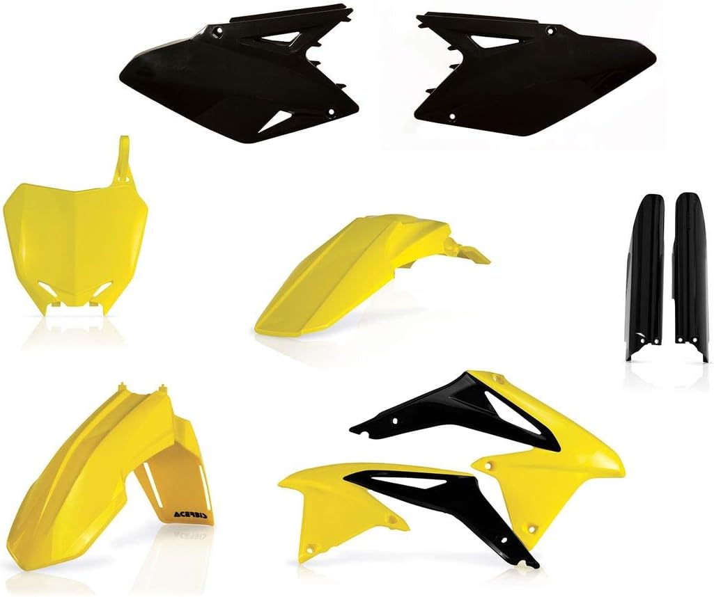 Acerbis Complete Plastic Kit Original 17 Yellow/Black Compatible with Suzuki RMZ250 2010-2018-2198035569