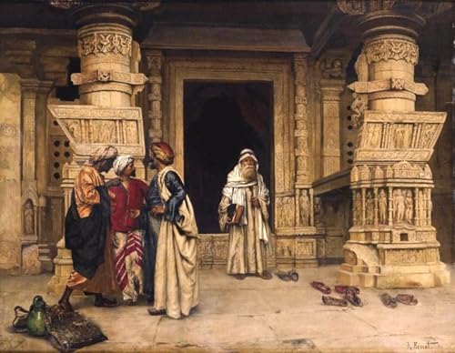 Art poster décoration murale La Chiacchierata Rudolf Ernst impression toile 60x90