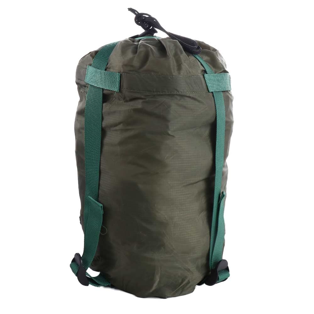 Vctitil Nylon Compression Stuff Sack Sleeping Bag Storage Bag Keep Warm Storage Bag Ultralight Outdoor Camping Compression Pack Outdoor Bivvy(Army Green)