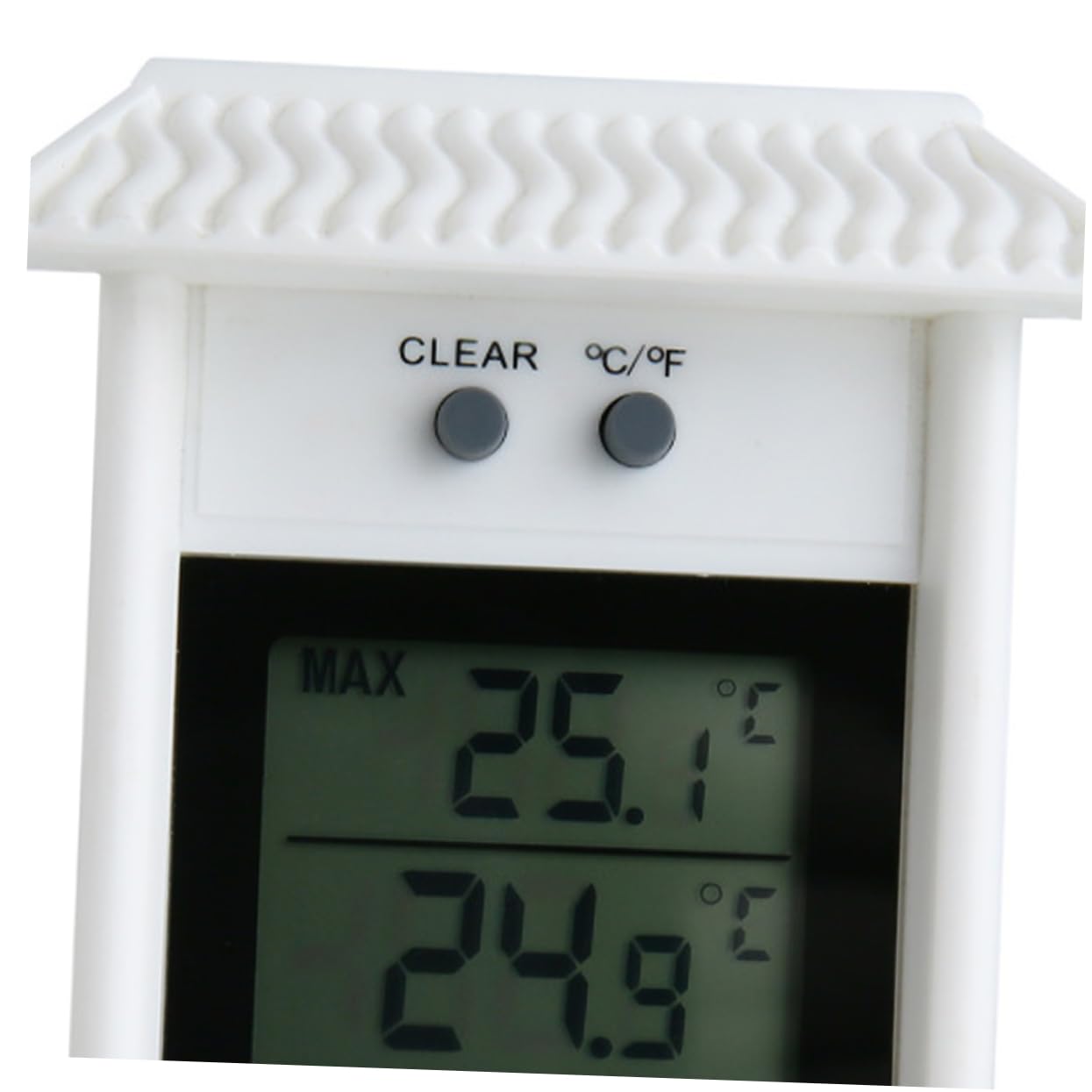 YARNOW 3pièces Thermomètre Extérieur Sans Batterie Pour Fenêtre Et Réfrigérateur Affichage Numérique Étanche Plage Fonction De Mémoire Des Températures Design Pratique Blanc