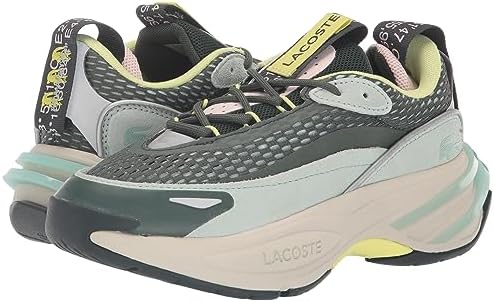 Lacoste Women's 46SFA0100 Sneaker, Burg/NVY, 5 | Image 6