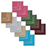 Elephant Brand Bandanas 100% Cotton Since 1898-12 Pack Assorted Colors (Assorted Fashion 2)