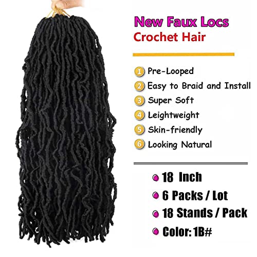 6-Packs-Soft-Locs-Crochet-Hair-Pre-Looped-18-Inch-Faux-Locs-Crochet-Braids-Goddess-Curly-Wavy-Locs-Crochet-Loc-Hair-for-Black-Women-18-Inch-Pack-of-6-1B