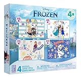 Ceaco - 4 in 1 Kids Frozen Multipack Jigsaw Puzzle - Disney - Engaging Puzzles Perfect for Game Nights - Finished Size Varies