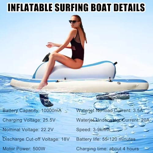 Miniatura 6 de Smafoseedding Lancha Motora Eléctrica Inflable Para Flotar En El Mar 2025 Pro - Moto Acuática Eléctrica Para Adultos Con Scooter Submarino, Velocidad De 3 A 9 Km 1,87 A 5,6 Mph H, 120 Min De Uso