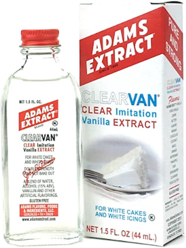 AdamsExtract Flavoring 1.5oz Bottles (Pack of 3) Choose Flavor Below (Clearvan Clean Imitation Vanilla Extract)