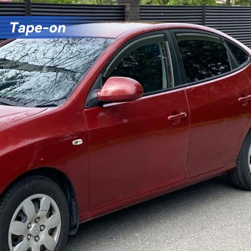 Image of Window Visors Rain Guards for 2007 2008 2009 2010 Hyundai Elantra, Out-Channel Window Vent Wind Deflectors Visors Shades for 07 08 09 10 Elantra