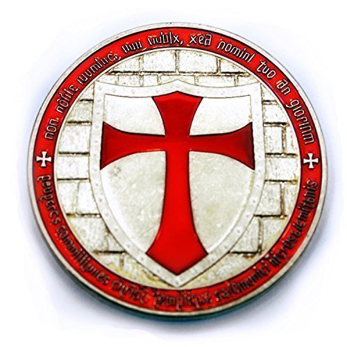 Equinox MR Commemorative Knights Templar Cross Masonic Mason Coin Red Enamel with Case