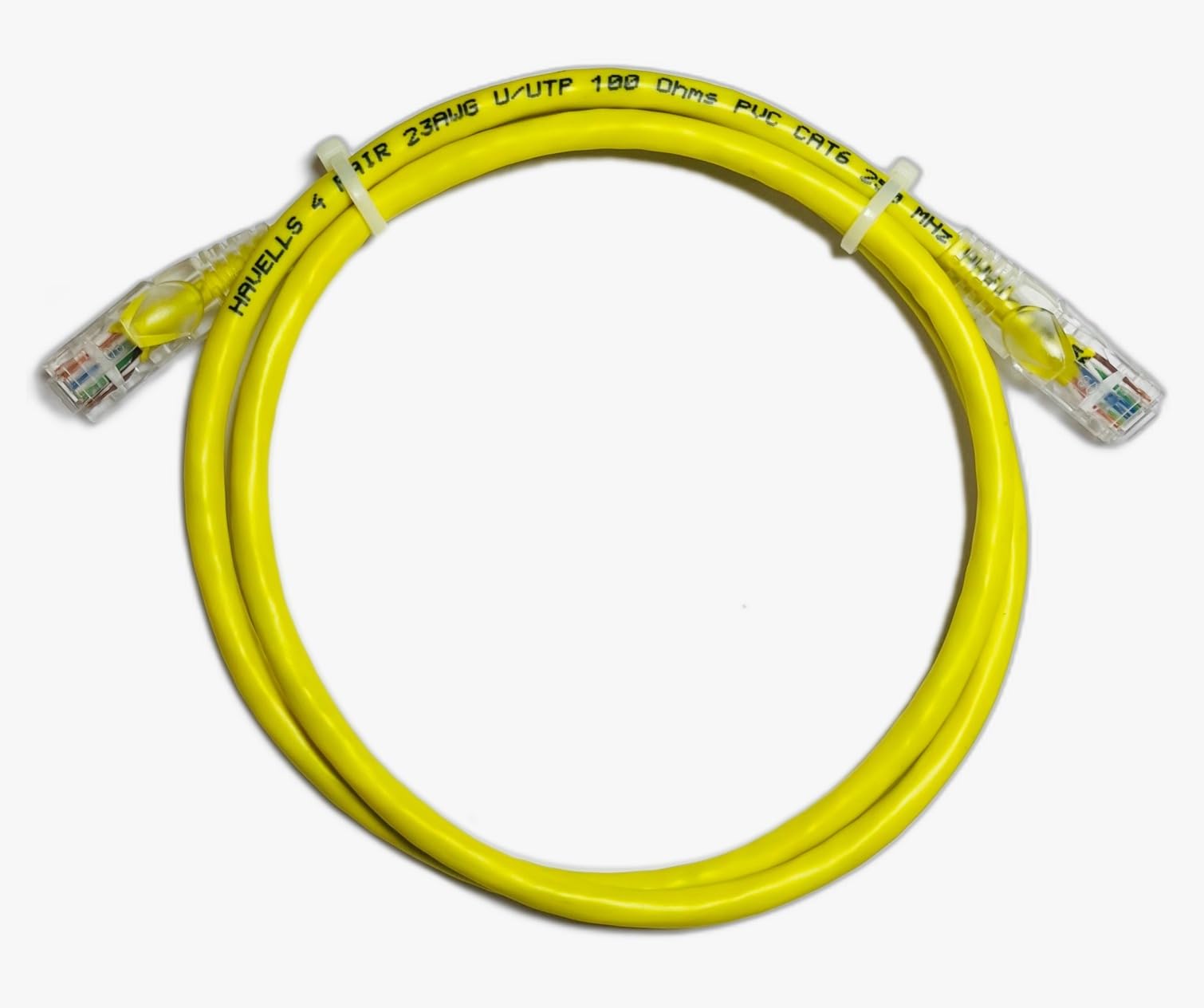 Ethernet Cable CAT6A Cable Dual Shielded (SF/UTP) Professional Series - 10Gigabit/Sec LAN Network/High Speed Internet Cable, 550MHZ (3 Meter) (Yellow_3M_Dlink)