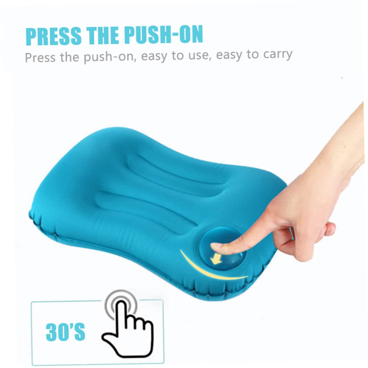 MAGICLULU 3pezzi Cuscino Gonfiabile Da Viaggio Ergonomico Per Ufficio e Campeggio Cuscino Compatto e Comodo Per Riposo Per Pausa Pranzo e Trasporti
