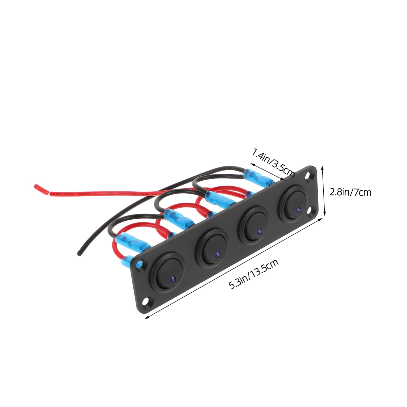 GRIRIW 4 Gangs Boat Toggle Switch Panel Marine Rocker Switch Panel for Automotive Car Truck Yacht