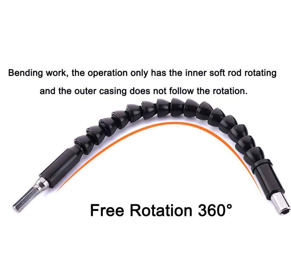 14 Pcs Flexible Drill Bit Extension Set 1/4 Inch Hex Shank Bendable Drill Bit Extension 105 Right Angle Drill 90 Right Angle Screwdriver Bits 10 Short Screwdriver Bits Electric Hand Tool - View #10