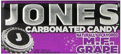 Jones Soda Candy Grape Carbonated Candy, 0.89-Ounce Tins (Pack of 16)