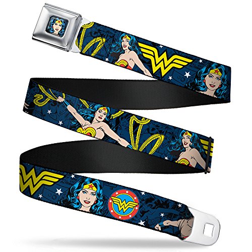 Cinturón con hebilla de Wonder Woman ajustable tipo seguridad para pantalones