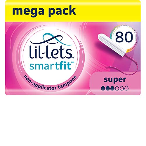 Lil-Lets Extra Comfort Super Absorbency Non-Applicator Tampons, Pack of 8