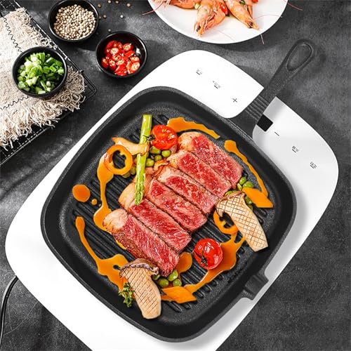 4-Piece Cast Iron Skillet Set - Pre-Seasoned Grill & Frying Pans for Steak, Eggs, and Cooking - Compatible with All Stoves (14cm, 16cm, 20cm, 24cm) - Image 6