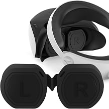 Lens Protector Cover for PS VR2, Washable Dust and Scratch Resistant Silicone Accessories for PS VR2 Lens Protect Cover for Playstation VR2 (Black)