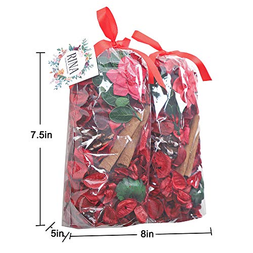 image for Qingbei Rina Potpourri Bags,Cinnamon Scented Red Potpourri Bowl Filler