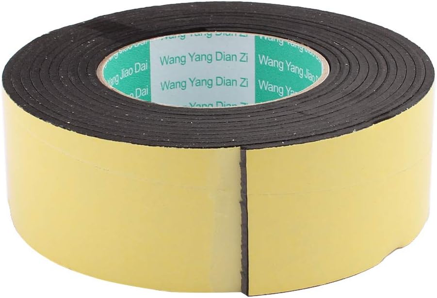 uxcell 50mm Width 3mm Thickness Single Side Shockproof Sponge Foam Tape 4M Length