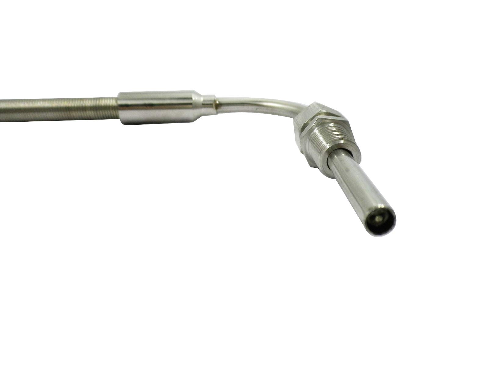 Exposed Tip Exhaust Gas Temperature Sensors (EGT) Thermocouple K Type Probe with 90° Bend Probe, 1/8” NPT Compression Fittings & 10 ft Lead